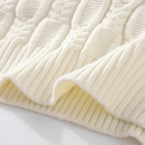 Mens Oversized Cable Knit Sweater Crew Neck Long Sleeve Pullover Sweater Fall Casual Sweaters 20253