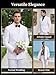 ZKHOECR Mens Double Breasted Suit White Suit Men Slim Fit Suit Jacket and Dress Pants 2 Piece Wedding Prom Men Suit Outfits M