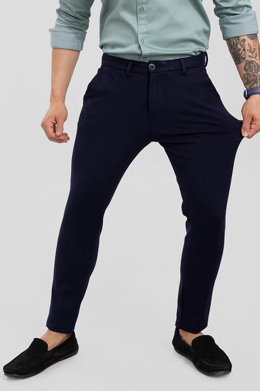 Image of SNITCH Men High Rise Active Plum Stretch Pants