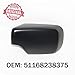 Tapa para espejo retrovisor lateral izquierdo, color negro, compatible con 3 Series...