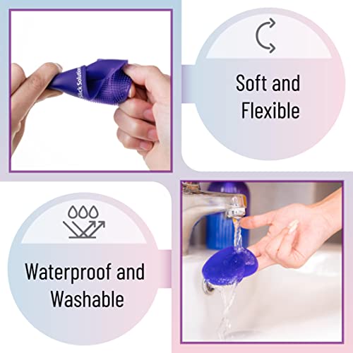 image for Slick Solutions Slick- Silicone Facial Cleansing Brush, 4 Pack, Face S
