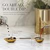 Gold Magnetic Measuring Spoons with Leveler - Featuring 8-Piece Upgraded Style, Dual-Sided, Stackable, Stainless Steel Gold Measuring Spoons Set - Fits in Spice Jars, Luxury Kitchen Accessories