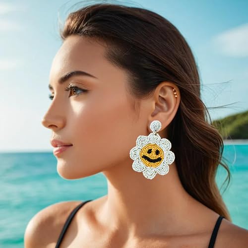 Keep Smiling Beaded Earring
