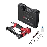 INTERTOOL Pneumatic 21 Gauge 8016 Upholstery Furniture Staple Gun, Air-Powered Fine Wire Woodworking