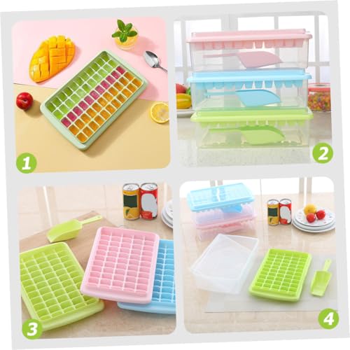 Molde para cubitos de hielo con tapa y cuchara miniatura 6