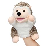 Easfan Hedgehog Hand Puppet with Movable Mouth Interactive Storytelling Cute Soft Plush Toy Creativity and Imagination Easter Christmas Birthday Gifts for Toddlers Kids,10’’