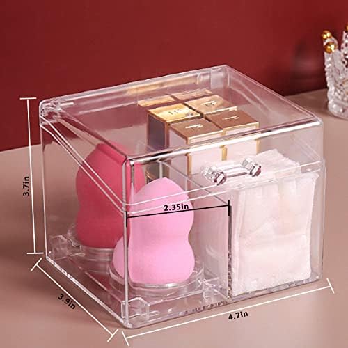 Multifunction Makeup Storage Containers, Makeup Sponge Rack, Vanity Countertop Storage Organizer Container