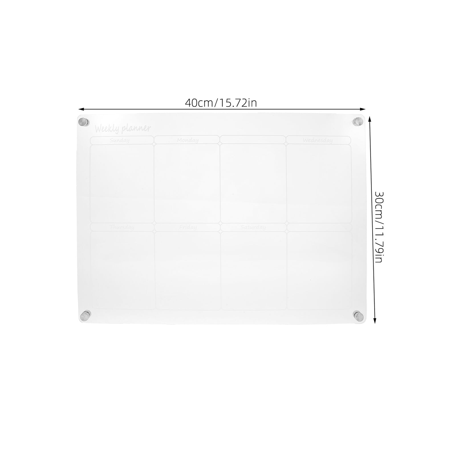 Didiseaon Lavagna Magnetica Trasparente Settimanale Mensile Per Frigorifero Calendario Cancellabile Secco Pianificatore Dei Pasti Per Cucina