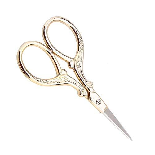 Crisis Kreuzstich-Scherenschere, kleine Schere, Nähschere, klassisch geschnittene Schere für zu Hause zum Nähen(Golden) - Image 7