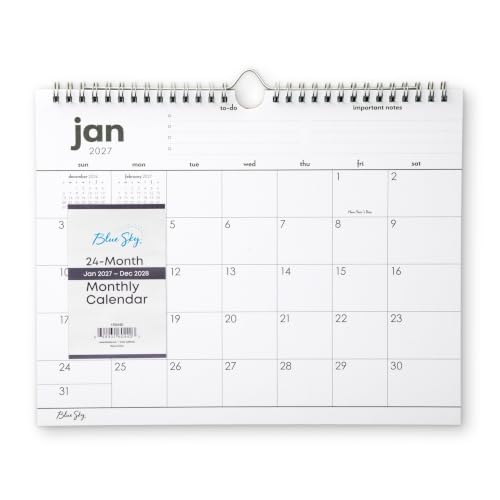 Blue Sky 2027 24-Month Monthly Wall Calendar, 11"x8.75"