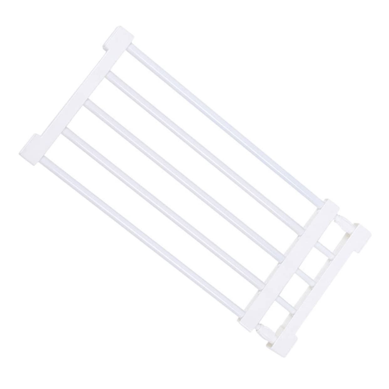 HOOTNEE Retractable Wardrobe Rack Tension Shelf for Closet Sturdy Plastic Storage Partition Easy to Install