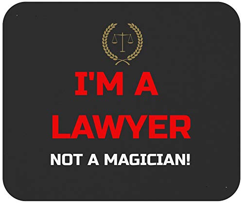 Lawyer Gift Mousepad 9 Mousemat - I m Lawyer not Magician - Attorney Law Law School Student Barrister Judge 9 Inch Office Poster Gift Mousepad Mouse Mat