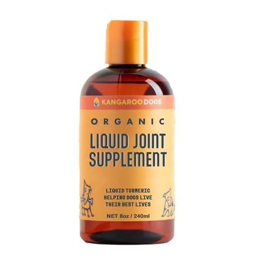 Kangaroo Dogs Organic Turmeric Curcumin Dog Joint Supplement - Liquid for Faster and Better Absorption Natural Dog Joint Supplement Liquid (8 oz)