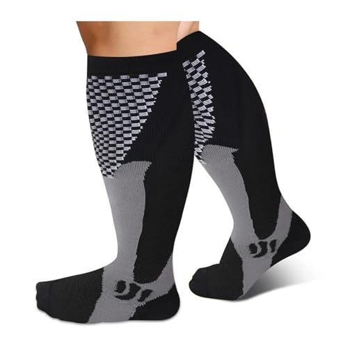 WCLADIEN socks Compression Socks Sports Outdoor Cycling Running Tourism Elastic white socks(33157,S M)