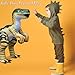 Jet Creations Large Inflatable Velociraptor Dinosaur - Durable & Lifelike - 51 Inches, Multi