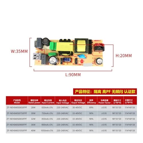 Alimentation d'entraînement LED 40W anti fatigue visuelle