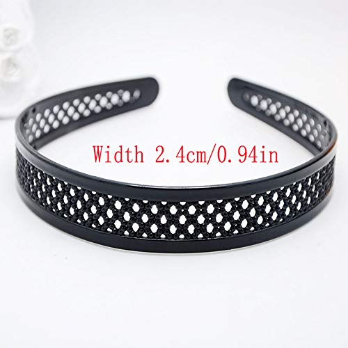 Plastic Wide Side Black Hair Band Headband With Toothed For Men And Women - Numblartd 8 Pcs Fashion Classic Hair Hoop Teeth Comb Hair Accessory For Wash Face And Makeup #TOP4