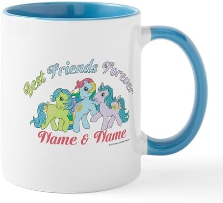 CafePress Custom Personalized MLP Retro Best Friends Forever Personal Mug 11 oz (325 ml) Ceramic Coffee Mug