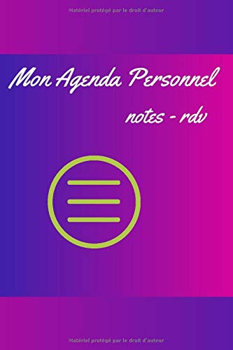 Télécharger Mon Agenda Personnel: notes rdv Livre eBook France