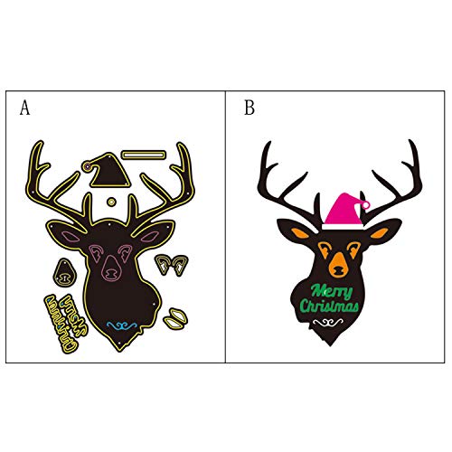 WUYUZI Matrizes de corte de metal Forma de feliz Natal Corte de molde para DIY Cartão de Scrapbook Á