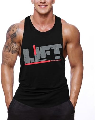 GZXISI Men's Gym Bodybuilding Stringer Tank Top Workout Muscle Cut Shirt Fitness Sleeveless Vest