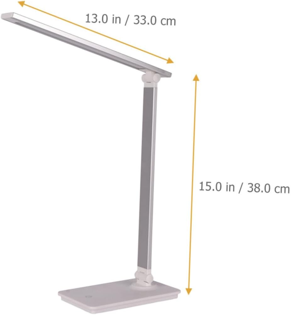 NUOBESTY Led Nail Table Lamp Brightness Portable Folding Design for Manicure Eyebrow Tattooing Makeup Eye Protection Rechargeable Silver Color