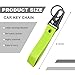 MUQIDA Motorcycle Keychain, Fabric Car Key Wrist Lanyard with Metal Ring, Wristlet Strap Key Chain Holder for Men Women (Fluorescence Green)