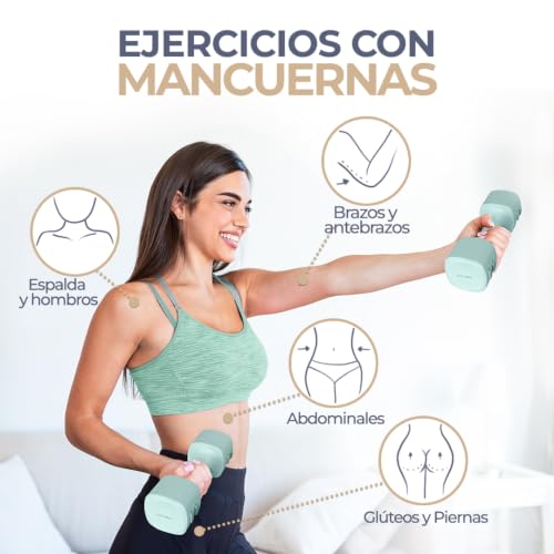 Mancuernas 1-3 kg y kettlebell 2,5-6,5 kg ajustables para entrenar fuerza sin ocupar espacio 3