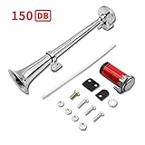 Uso para: la bocina se puede montar en cualquier aplicación que esté disponible con una fuente de alimentación de 12 V CC. Con un compresor de color rojo pulido y cuerno de cromo brillante, añaden un aspecto llamativo a cualquier vehículo montado.