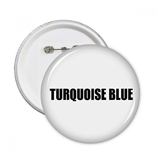 Pins badge bouton rond bleu turquoise DIYthinker pour customiser un vêtement noir terne