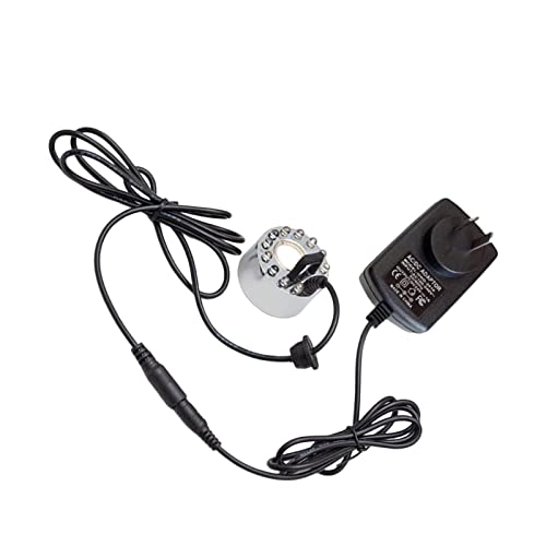 Perfk Ultrasonic Mist Maker Pond Colorful Light Mister, Large Fog Ultrasonic Pond Mister Volume Water Pond Fountain Water Fountain for Pond, Vase, Halloween Party