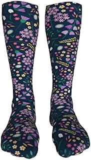702 Unisex Walking Socks Flower Sports Socks Sustainable Men’S Socks Wicking Office Socks For Work Football 50Cm