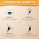 4 Stück Hundesocken Anti-Rutsch, Hunde Socken mit Leck-Schutz & Ausrutschschutz, Dog Socks mit Klettverschluss für den Innenbereich, Speziell für Senioren entwickelt - M ( Pfotenbreite: 5–6 cm)