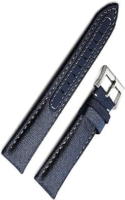 REEF TIGER Blue Nylon Leather Watch Strap for Men Nylon Strap Dive Watch Band For RGA3035