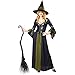 California Costumes Women's Classic Witch Long Dress, Black/Green, X-Large