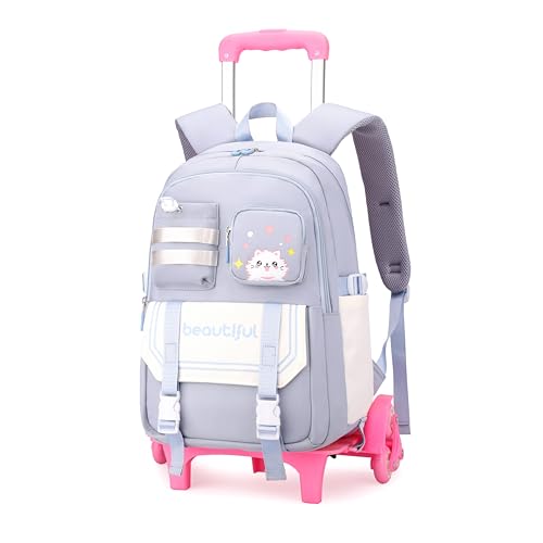 ETAISHOW Cat Print Rolling Backpack
