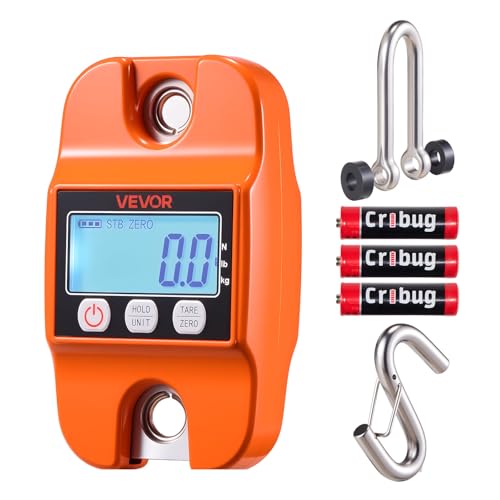 VEVOR Digital Crane Scale,880 lbs/400 kg Max Capacity, Handheld Hanging