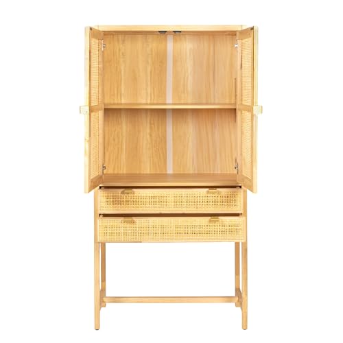 Bloomingville, Natural Woven Cane and Wood Cabinet with Doors and Drawers by Bloomingville - Image 8
