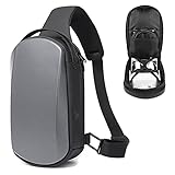 Oculus Quest 2 Carrying Case - Waterproof, Portable Protection - Fit for Elite Strap, Halo Strap & All VR Accessories - Travel Crossbody Backpack Shoulder Bag for Men Women (Grey)