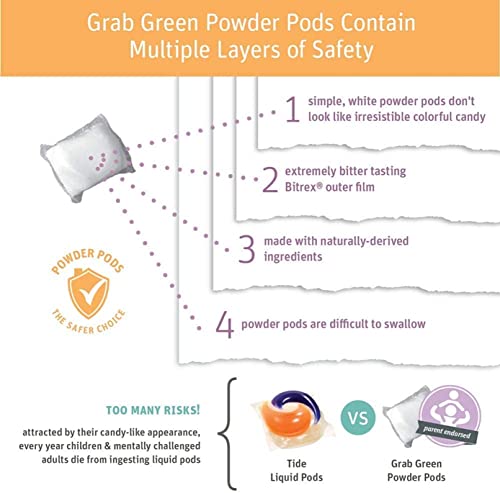 Grab Green Baby Laundry Detergent Pods, 50 Count, Dreamy Rosewood, Plant And Mineral Based, Formulated To Tackle Growing Baby (5 Months And Older) Laundry Stains #TOP6