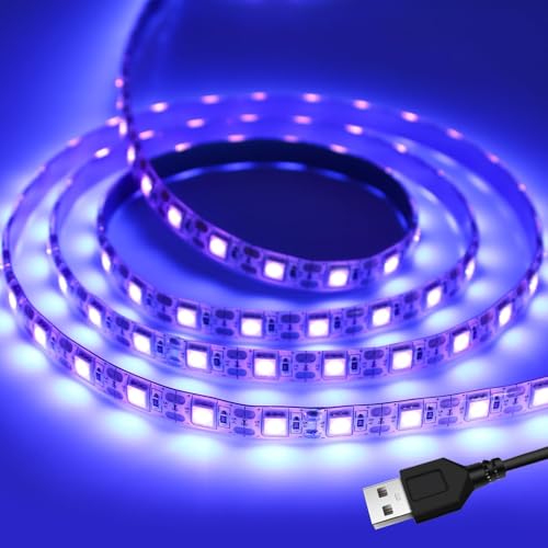 iNextStation UV Black Led Strip Lights 6.56FT 395nm-405nm 5V USB Waterproof