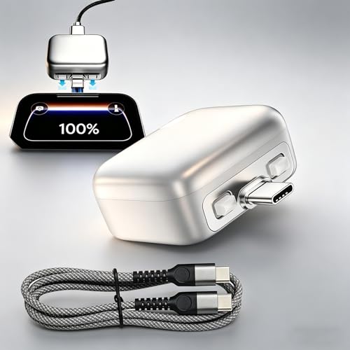 Smart Auto Stop Charging Adapter with USB-C Cable, Auto Cut Off Fast Charger Cable Intelligent Charging Full Disconnect Protector Charged Battery Overcharge Separator for Phone Tablet Eject Device