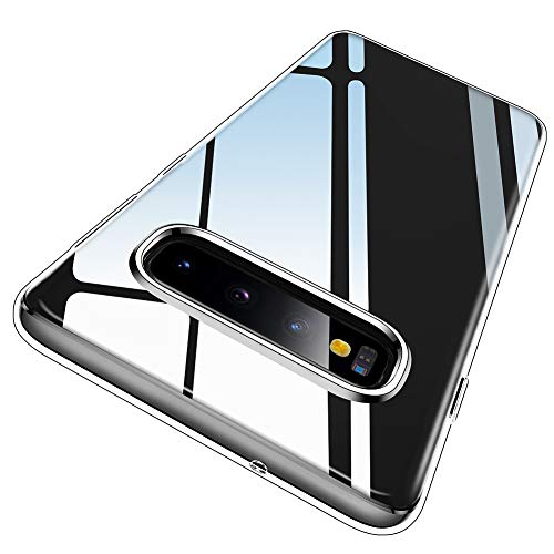 Ruayia Coque pour Samsung Galaxy S10, Transparente Ultra-Fine Silicone Coque pour Galaxy S10, TPU Souple Anti-Rayures Anti-Choc Protection Cover pour Samsung Galaxy S10-6.1 Pouces -Transparent Cover
