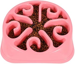 Slow Feeder Dog Bowl for Large Dogs, Anti-Gulping No Chocking Slow Feeder Bloat Stop Dog Food Water Bowl Slow Eating Big Pet Bowl Fun Interactive Puzzle Non Skid Dog Bowl, Black