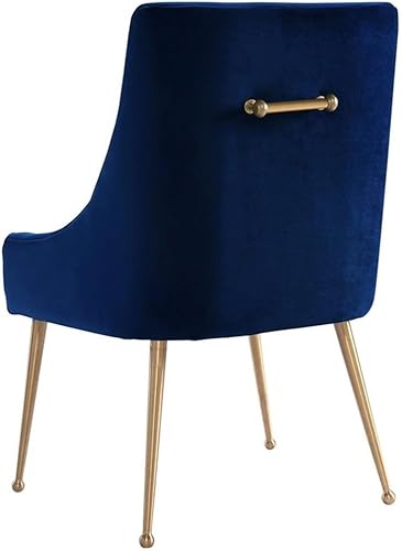 Miniatura 5 de Tov Furniture The Beatrix Collection - Silla lateral tapizada de terciopelo, estilo moderno, color azul marino