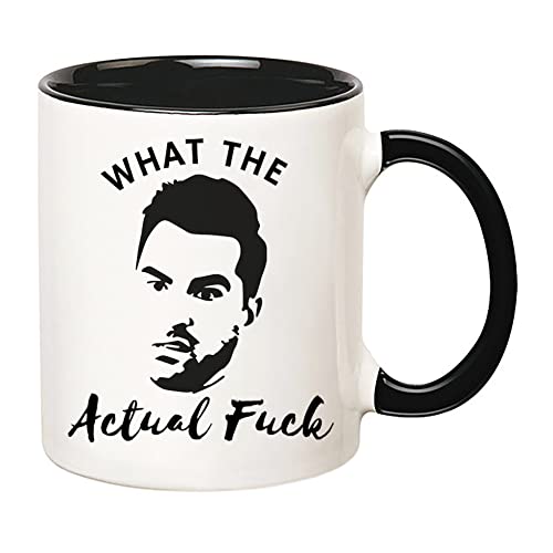 Fonhark - What The Actual Fuck, Creek Merch, David Rose Quotes Mug, 11 Oz Novelty Coffee Mug/Cup