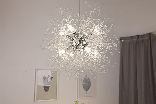 image for GDNS Chandeliers Firework LED Light Stainless Steel Crystal Pendant Li