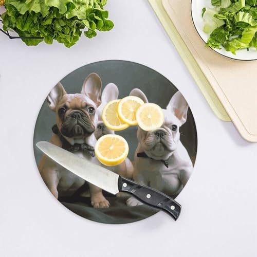Planche à découper de comptoir en verre durable chiots résistante - 5