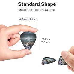 Beach Stone Lot de 6 médiators pour guitare acoustique, guitare électrique, basse, ukulélé – fins, moyens et épais. - Les Beatles, Paul McCartney, John Lennon, RIngo Starr, George Harrison Beach Stone Lot de 6 médiators pour guitare acoustique, guitare électrique, basse, ukulélé – fins, moyens et épais. – Image 7