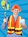 30 Pcs Kids Construction Worker Costumes Include 15 Pcs Construction Vest 15 Pcs Construction Hat for Halloween Dress (Color Set 2)